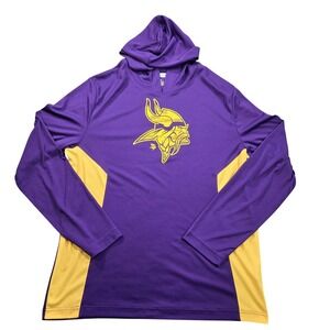 Minnesota Vikings Hoodie Sweatshirt Mens Large Purple NFL Football Team Apparel